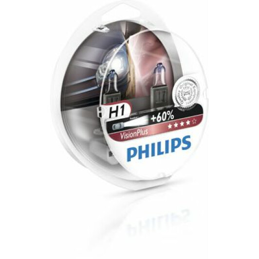 Автолампы Philips 12258VPS2 VisionPlus H1 P14,5s 55 W прозрачно-голубая