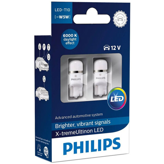 Автолампы Philips 127996000KX2 X-tremeUltinon LED W5W W2,1x9,5d