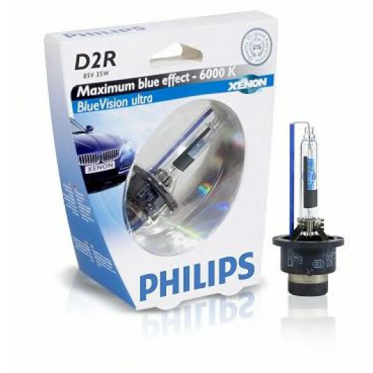 Автолампы Philips 85126BVUS1 BlueVision Ultra D2R P32d-3 35 W прозрачная