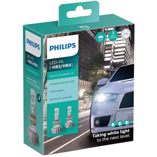 Автолампы Philips 11005U50CWX2 Ultinon Pro5000 HB3 / HB4 P20d/P22d 16 W