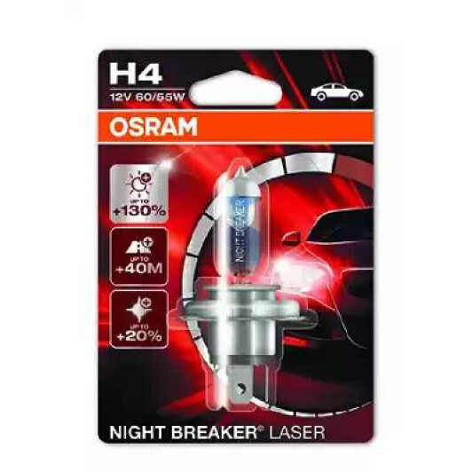 Автолампы Osram 64193NBL-01B Night Breaker Laser H4 P43t 55 W 60 W прозрачно-голубая