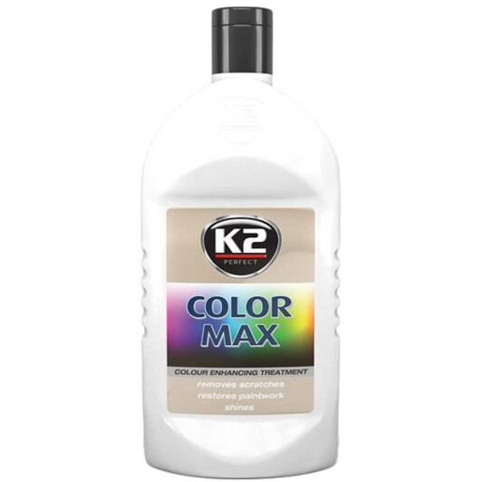 Цветной полироль для кузова K2 Color Max (White) K025BI