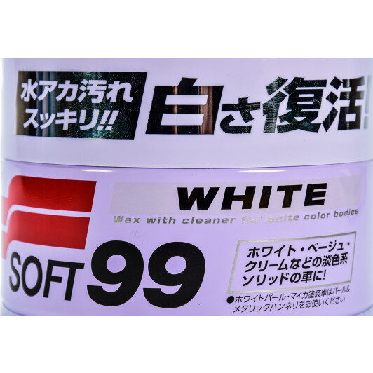 Цветной полироль для кузова SOFT99 White Super Wax 00020