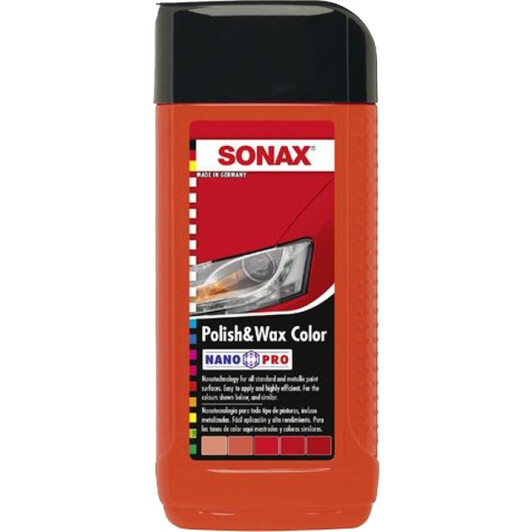 Цветной полироль для кузова Sonax Polish & Wax Color NanoPro 296441