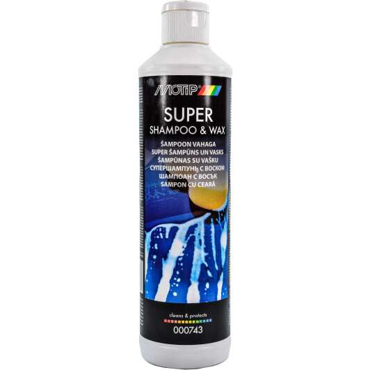 Автошампунь-полироль концентрат Motip Super Shampoo & Wax воск 000743