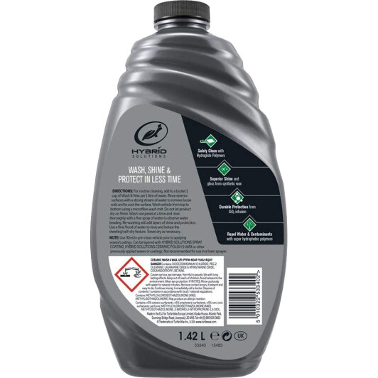 Автошампунь-полироль концентрат Turtle Wax Hybrid Solutions Ceramic Wash & Wax воск 53351