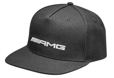 Мужская бейсболка Mercedes-AMG Flat Brim Cap, Black, артикул B66954289
