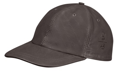 Кожаная кепка Mercedes Leather Cap, Dark Brown, Heinz Bauer Manufacture, артикул B66048052 56