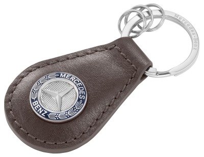 Кожаный брелок Mercedes Key ring, Classic, Brown Leather B66041522