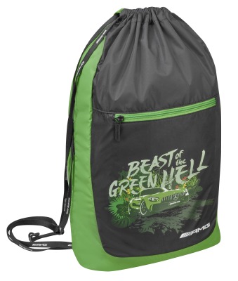 Детская сумка-рюкзак Mercedes-AMG GT R children's gym bag, black / green,  B66953966