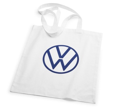 Хлопковая сумка с ручками Volkswagen Logo Cotton Bag, White,  000087317BF