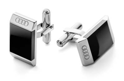 Мужские запонки Audi Cuff Links, Mens, black/silver, 3291800200 Мужские запонки Audi Cuff Links, Mens, black/silver, 3291800200