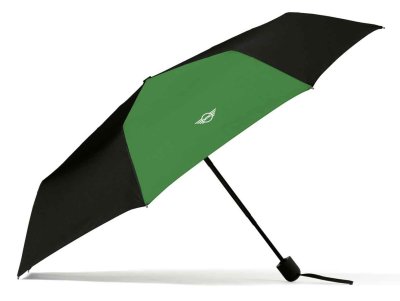 Складной зонт MINI Foldable Umbrella, Contrast Panel, Black/Green,  80235A0A683