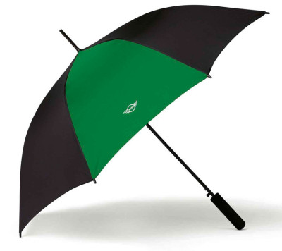 Зонт-трость MINI Walking Stick Contrast Panel Umbrella, Black/British Green,  80235A0A686