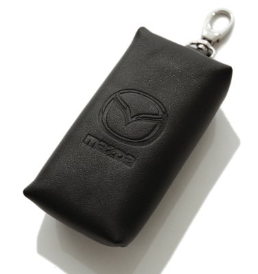 Кожаный футляр для ключей Mazda Leather Key Case, Black 830077554