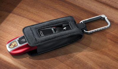 Чехол из алькантара для ключа Porsche алькантара Key Case 911/Panamera/Cayenne/Taycan,  971044005 Carmine Red (красный)