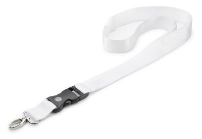 Шнурок с карабином Volkswagen Logo Lanyard, White 000087610S084 Шнурок с карабином Volkswagen Logo Lanyard, White 000087610S084