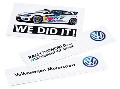 Набор из трех наклеек Volkswagen Motorsport 000087001A Набор из трех наклеек Volkswagen Motorsport 000087001A