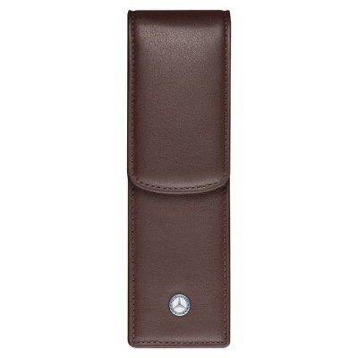 Кожаный футляр для ручек Mercedes-Benz Pen Case, Vintage Star, Brown B66043067 Кожаный футляр для ручек Mercedes-Benz Pen Case, Vintage Star, Brown B66043067