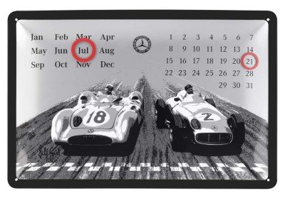Металлический календарь Mercedes Heritage Calendars B67995179 Металлический календарь Mercedes Heritage Calendars B67995179