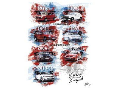 Плакат Art Edition 40 Jahre Golf GTI 5GD087799