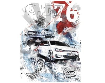 Плакат Art Edition 40 Jahre Golf GTI 5GD087799B