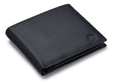 Кожаный кошелек унисекс VW Unisex Leather Wallet, Black 000087400F041