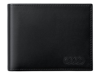 Мужской кожаный мини-кошелек Audi mini Wallet Leather, Mens, black/red,  3151900400
