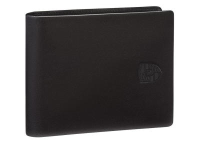 Мужской кожаный кошелек Porsche Wallet with Coin Compartment, Men, RFID, Black,  WAP0300310K