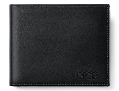 Мужской кожаный кошелек Audi Wallet Leather, Mens, black/red,  3151900300
