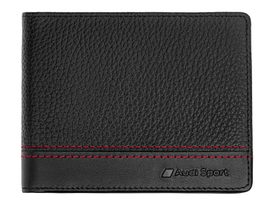 Мужской кожаный кошелек Audi Sport Wallet Leather, Mens, black/red, 3151901200 Мужской кожаный кошелек Audi Sport Wallet Leather, Mens, black/red, 3151901200