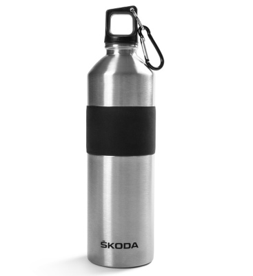 Бутылочка для воды Skoda Stainless Steel Bottle 0,5L, Silver / Black,  000050309E