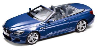 Модель автомобиля BMW M6 Convertible (F12 M) San Marino Blue, Scale 1:18 80432253657