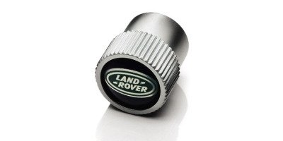 Набор из 4-х колпачков ниппелей Land Rover Green/Silver Logo Valve Stem Caps LR027560