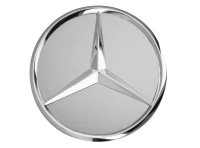 Колпачок ступицы колеса Mercedes цвета титановое серебро с хромированным логотипом B66470202