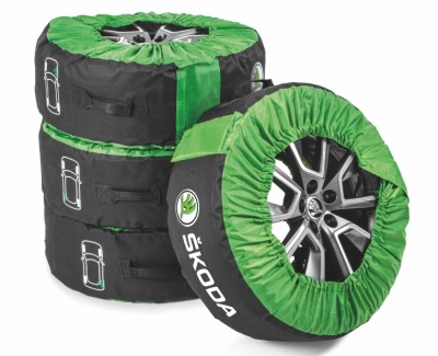 Комплект чехлов для колес легковых автомомбилей Skoda размер от 14 до 18 дюймов,  000073900L