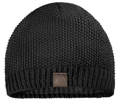 Мужская вязаная зимняя шапка Mercedes-Benz Men's Knitted Hat, Black B66952849