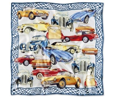 Женский шелковый платок BMW Iconic Silk Scarf, Steel Blue 80162410949 Женский шелковый платок BMW Iconic Silk Scarf, Steel Blue 80162410949