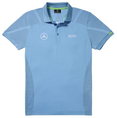 Мужская футболка поло Mercedes-Benz Men's Polo Shirt, Boss Green, Turquoise