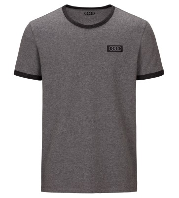 Мужская футболка Audi T-Shirt Ringe, Mens, grey/black,  3132100102 XL