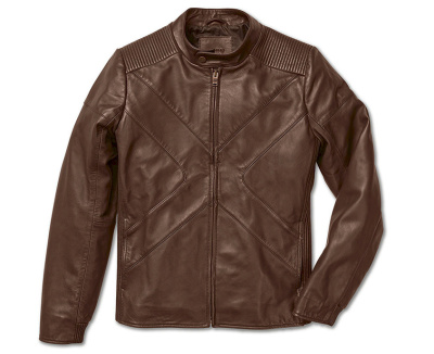 Мужская кожаная куртка BMW X Leather Jacket, Men, Brown,  80142454837 XXL