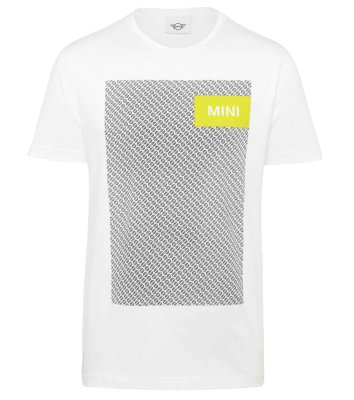 Мужская футболка MINI T-Shirt Wordmark Signet Men’s, White/Energetic Yellow/Black,  80145A0A554 3XL