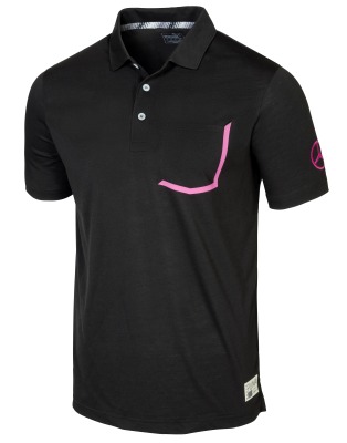 Мужская рубашка-поло Mercedes-Benz Men's Golf Polo Shirt, Black/Pink,  B66450337 S