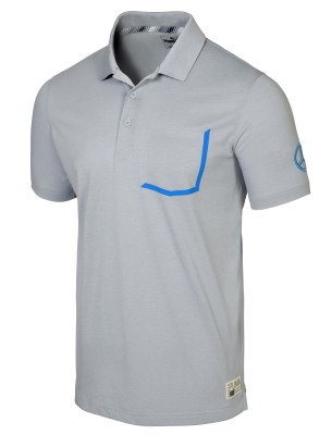 Мужская рубашка-поло Mercedes-Benz Men's Golf Polo Shirt, Grey/Blue,  B66450342 M