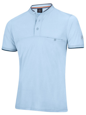 Мужская рубашка-поло Mercedes Poloshirt, Men's, Light Blue,  B66958865 M