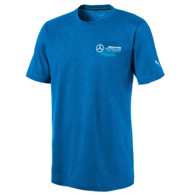 Мужская футболка Mercedes Men's T-shirt, AMG Petronas Motorsport Logo, Indigo Blue,  B67996231 L