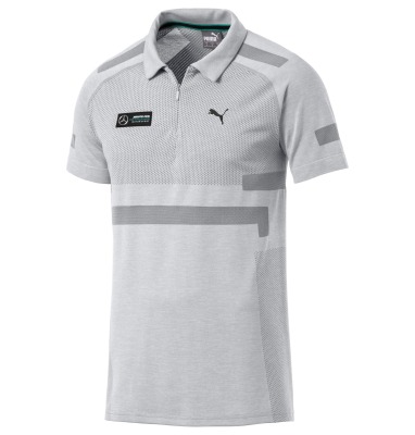 Мужская рубашка-поло Mercedes-AMG Petronas Motorsport, Men's Polo Shirt, Silver-coloured,  B67996271 S