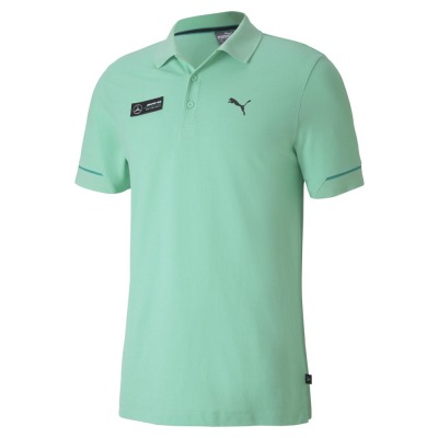 Мужская рубашка-поло Mercedes-AMG, Men's Polo Shirt, Green, MY2021,  B67996799 L