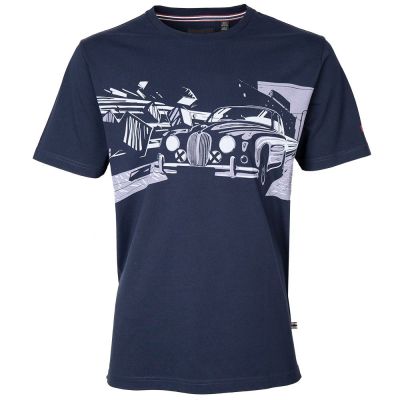 Мужская футболка Jaguar Men's Heritage Dynamic Graphic T-shirt, Navy/White,  JGTM477NVB 3XL