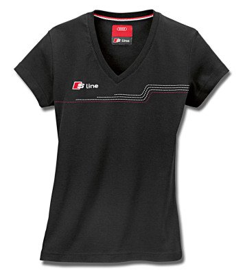 Женская футболка Audi Womens T-Shirt, S Line, Black,  3131301001 L